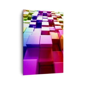 Quadro em tela - Op-art juntos como uma equipa - 70x100 cm