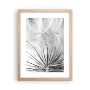 Pôster com moldura de carvalho claro - Dentes de leão, pipas - 30x40 cm