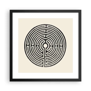 Pôster com moldura preta - Ordem misteriosa - 40x40 cm