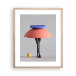 Pôster com moldura de carvalho claro - Composição surrealista - 40x50 cm