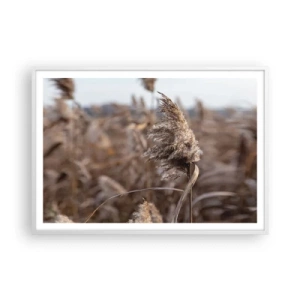 Pôster em moldura branca - É hora de voar com o vento - 100x70 cm