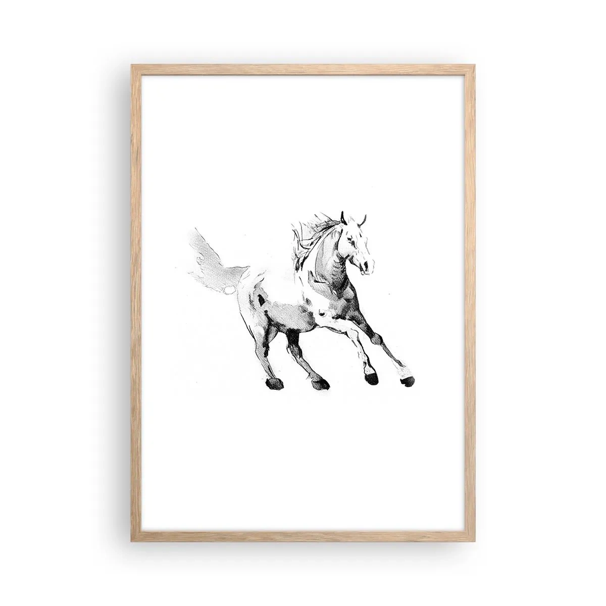 Pôster com moldura de carvalho claro - Alma Indomável - 50x70 cm