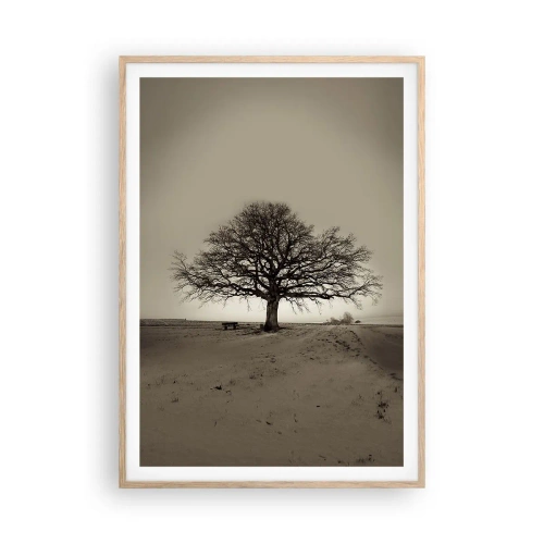Pôster com moldura de carvalho claro - Daqui para a eternidade - 70x100 cm