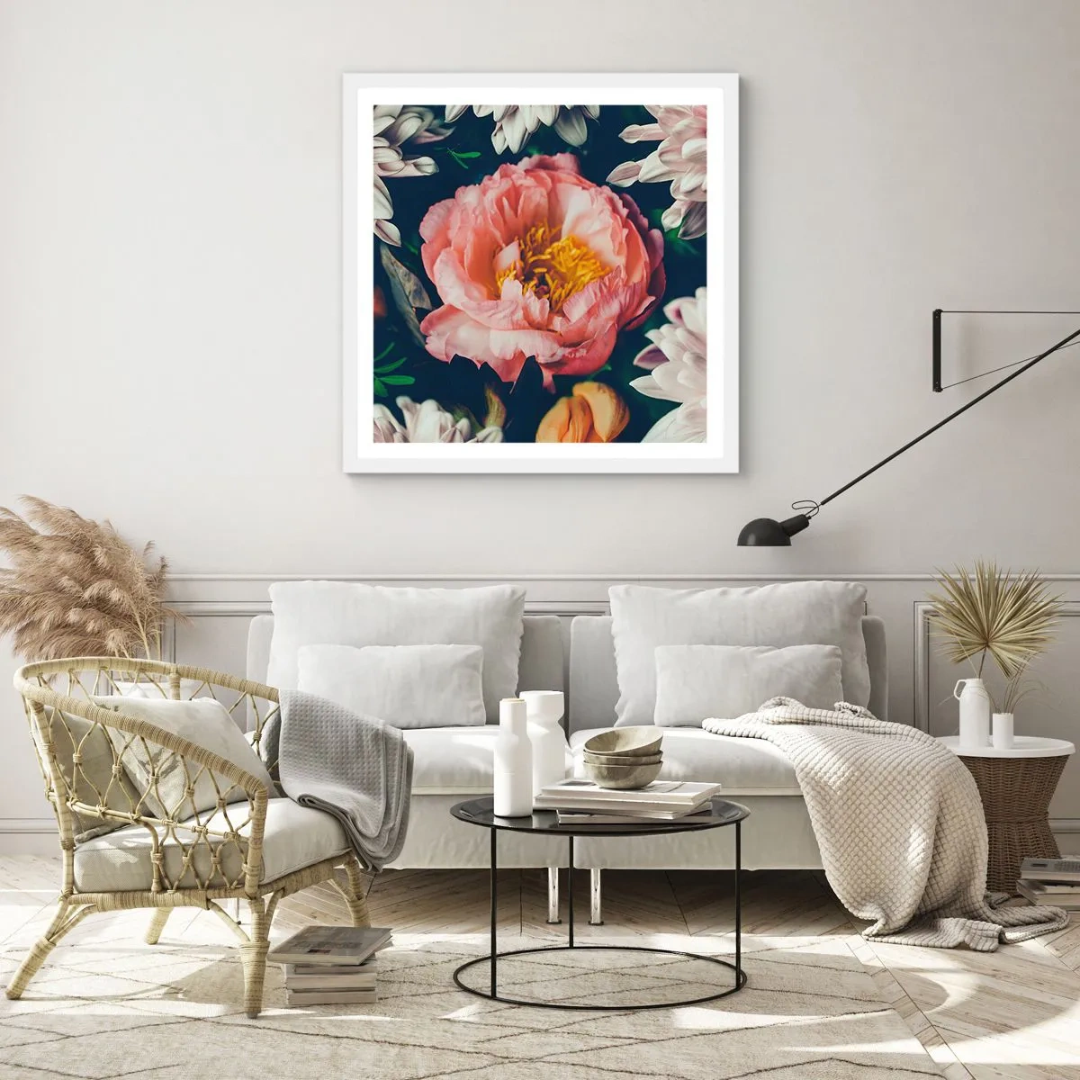 Pôster em moldura branca - Com o esplendor barroco - 60x60 cm