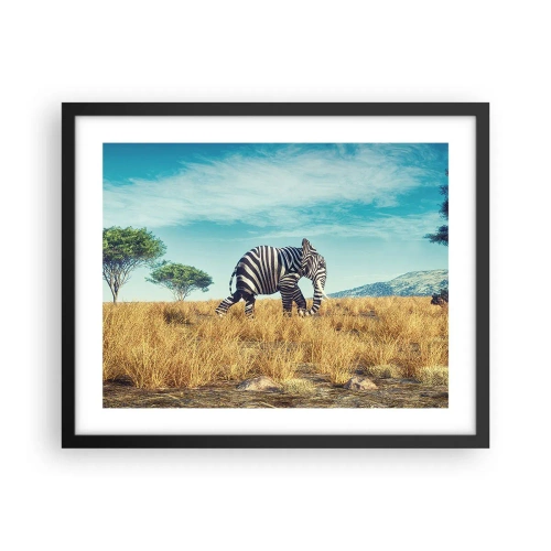 Pôster com moldura preta - Cinza não está mais na moda - 50x40 cm