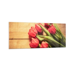 Quadro em vidro - Declaração de primavera - 100x40 cm