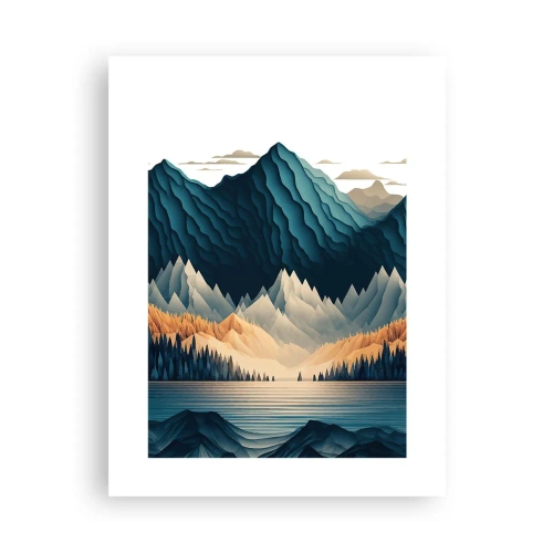 Pôster - Paisagem montanhosa perfeita - 30x40 cm