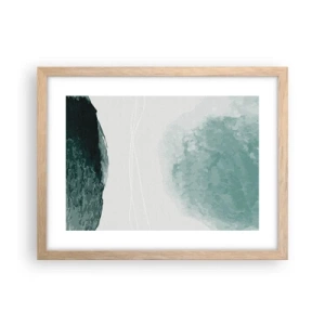 Pôster com moldura de carvalho claro - Encontro com a neblina - 40x30 cm