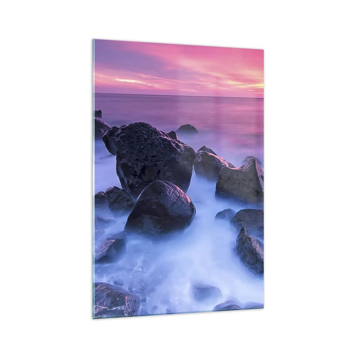 Quadro em vidro - Nascimento em brilho e nevoeiro - 70x100 cm