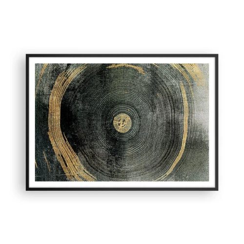 Pôster com moldura preta - Mudança e persistência - 100x70 cm