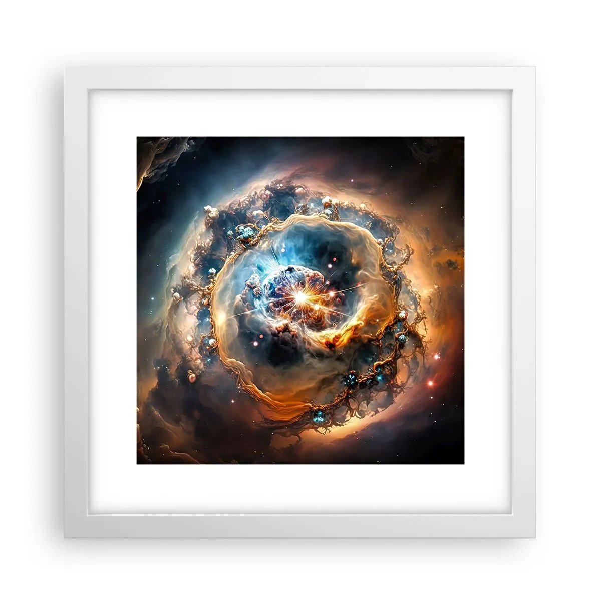 Pôster em moldura branca - Início - 30x30 cm