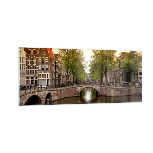 Quadro em vidro - De barco ou bicicleta? - 100x40 cm