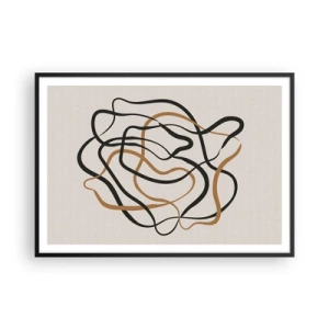 Pôster com moldura preta - Tudo deu errado - 100x70 cm