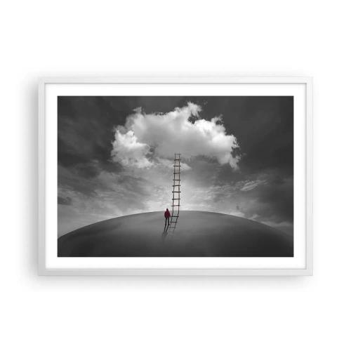 Pôster em moldura branca - Tudo é possível - 70x50 cm