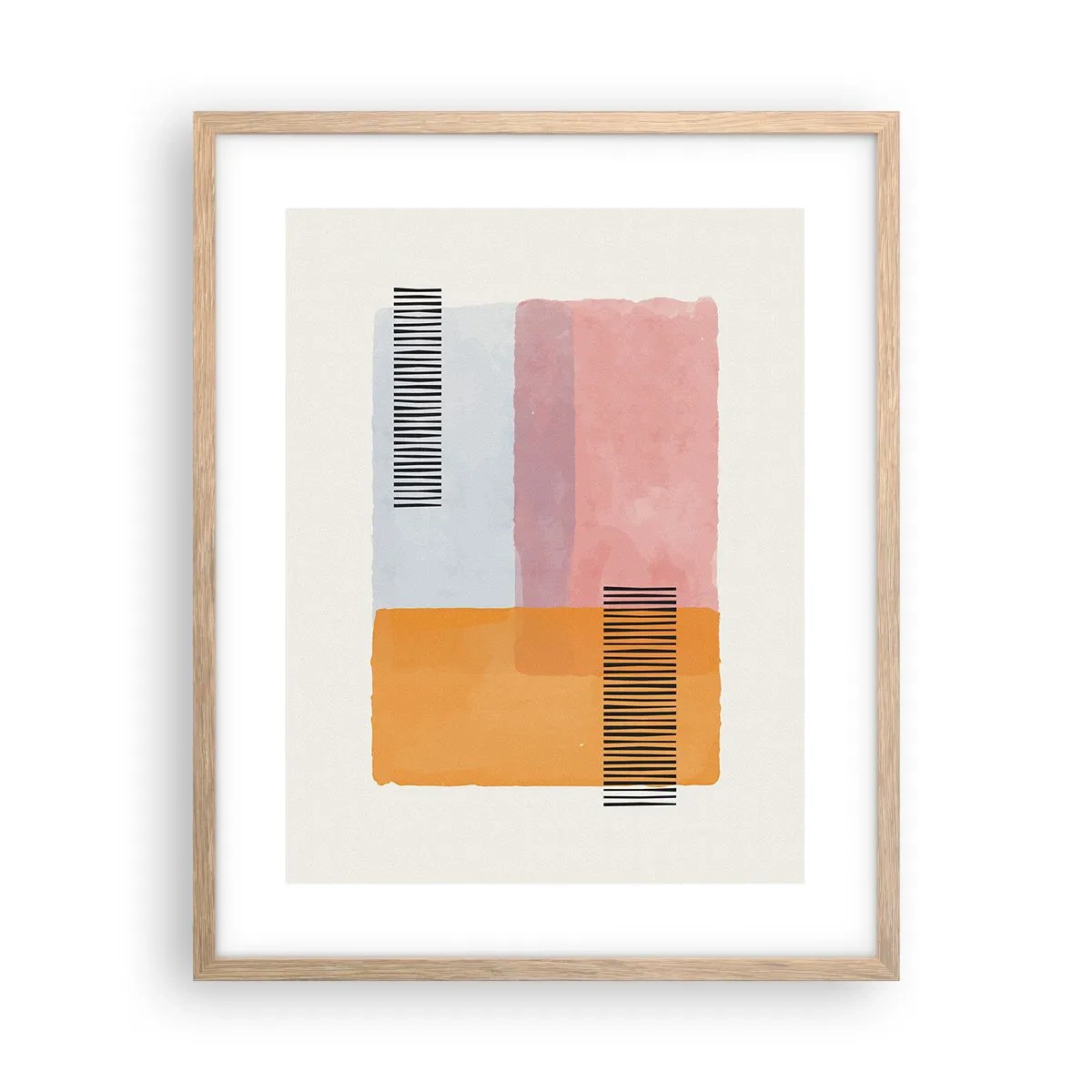 Pôster com moldura de carvalho claro - De canto a canto - 40x50 cm