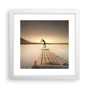 Pôster em moldura branca - Antes de descansar - 30x30 cm