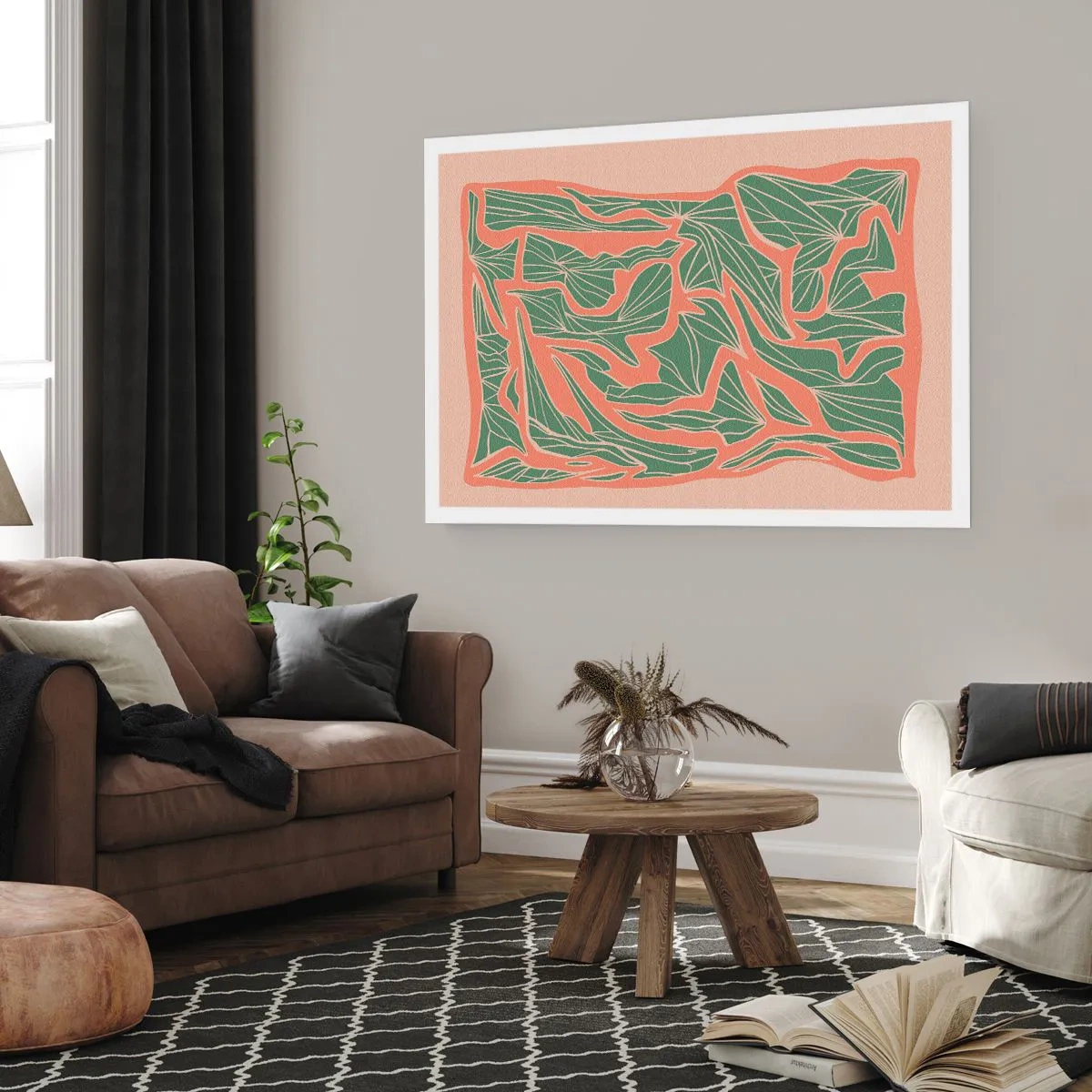 Pôster - A luta entre coral e vegetação - 100x70 cm