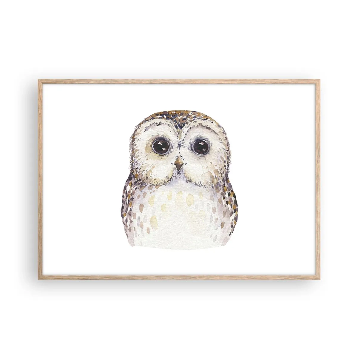 Pôster com moldura de carvalho claro - Olhe-me nos olhos - 100x70 cm