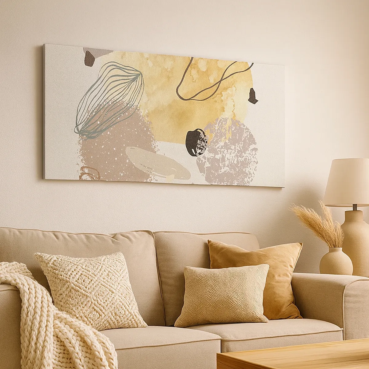 Quadro em tela - Plumcologia aplicada - 30x30 cm