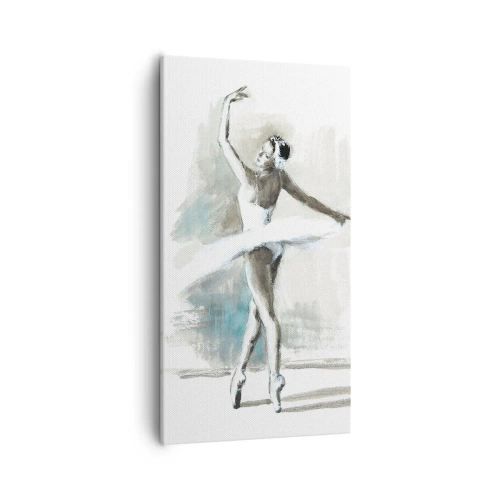 Quadro em tela - Encantada num cisne - 55x100 cm