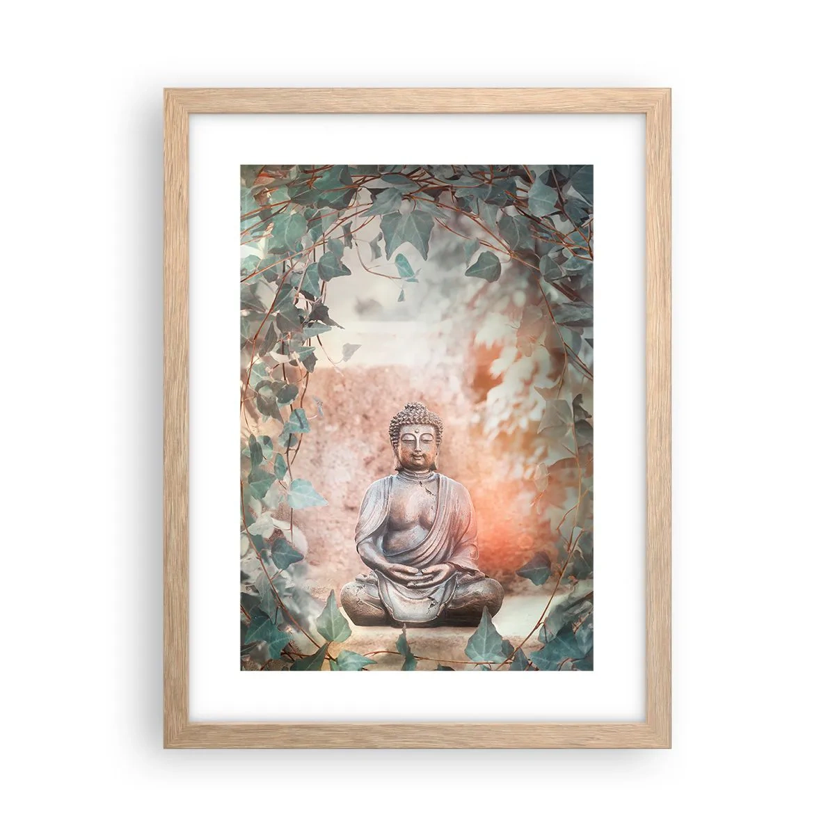 Pôster com moldura de carvalho claro - Harmonia alegre - 30x40 cm