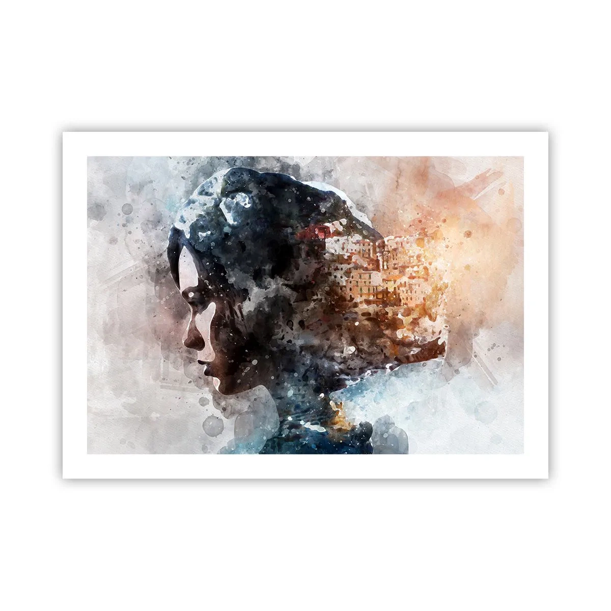 Pôster - Uma história sobre uma menina e uma cidade ao fundo - 70x50 cm