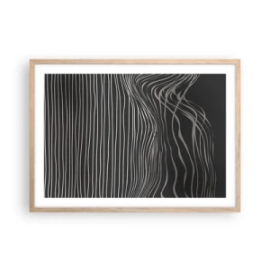 Pôster com moldura de carvalho claro - Ritmo e sotaque - 70x50 cm