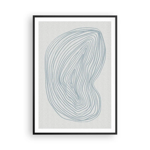 Pôster com moldura preta - Deixe cair o sorriso - 70x100 cm