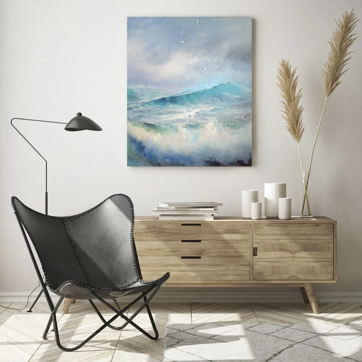 Quadro em vidro - O vento uivava triunfalmente… - 50x70 cm