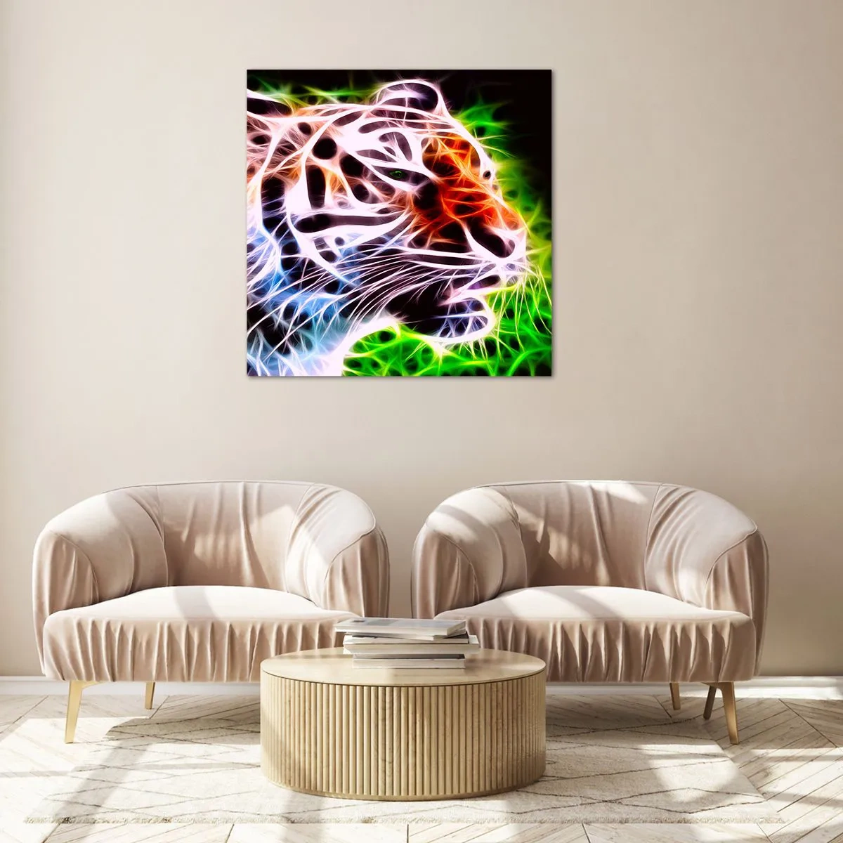 Quadro em vidro - Aura perigosa - 60x60 cm