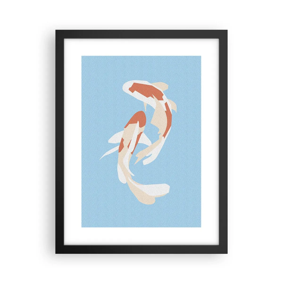 Pôster com moldura preta - Nado sincronizado espontâneo - 30x40 cm