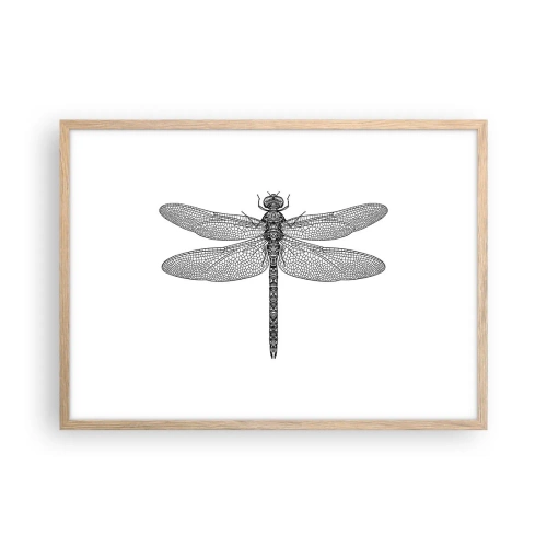 Pôster com moldura de carvalho claro - Precisão da natureza - 70x50 cm