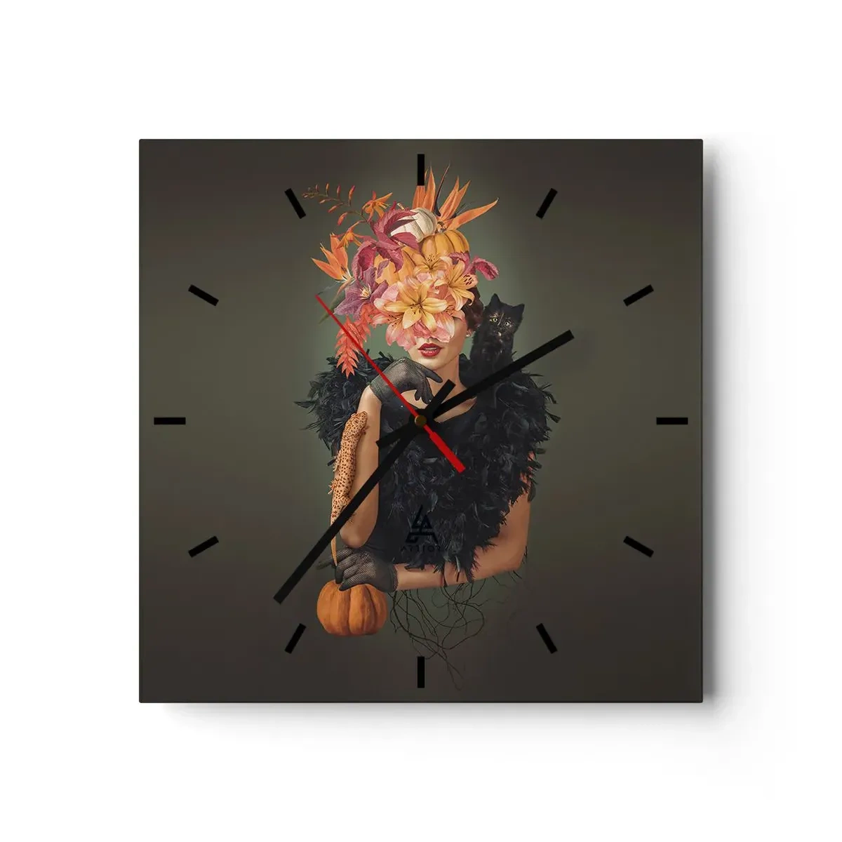 Relógio de parede - Relógio em vidro - O feitiço da bruxa - 40x40 cm