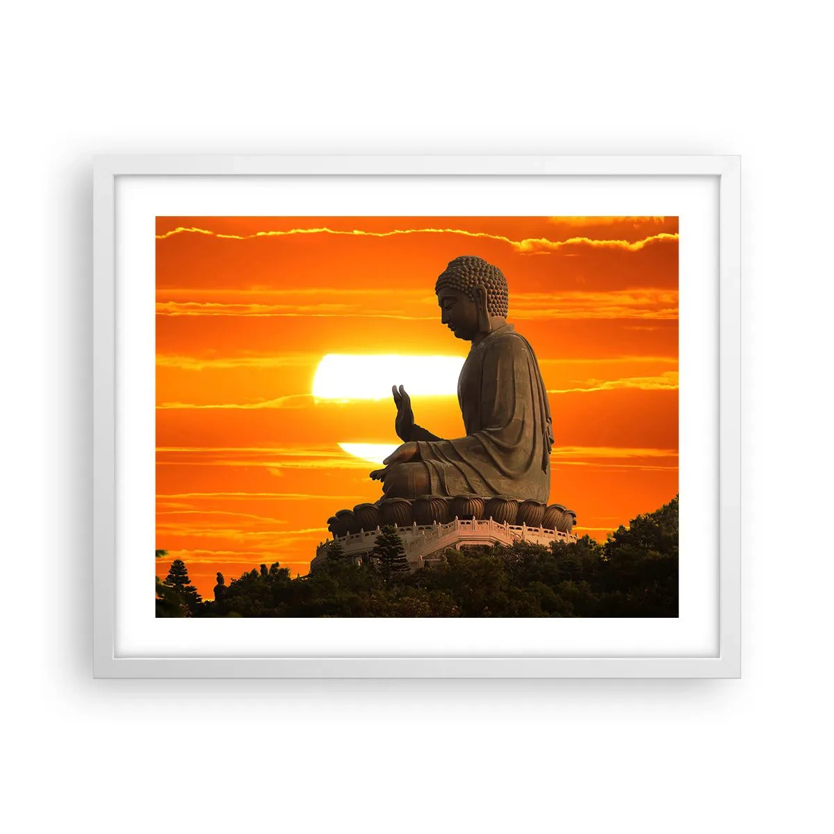 Pôster em moldura branca - Sem medo do mundo - 50x40 cm