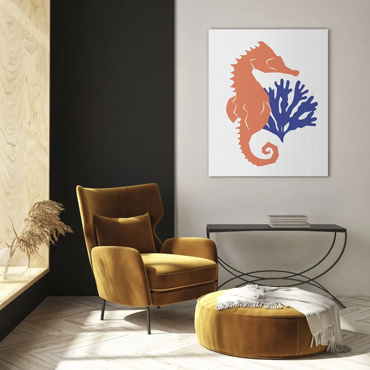 Quadro em vidro - Em um prado subaquático - 80x120 cm