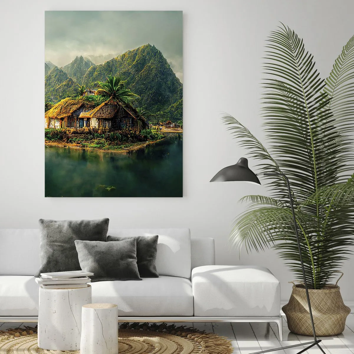 Quadro em vidro - Paraíso Tropical - 50x70 cm
