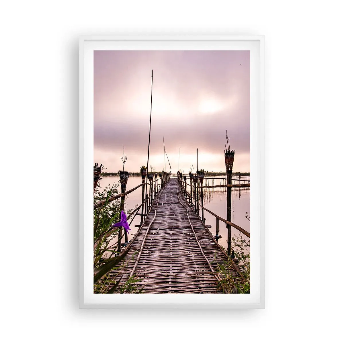 Pôster em moldura branca - Paz e tranquilidade da Ásia - 61x91 cm