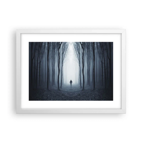 Pôster em moldura branca - Tudo simples e claro - 40x30 cm