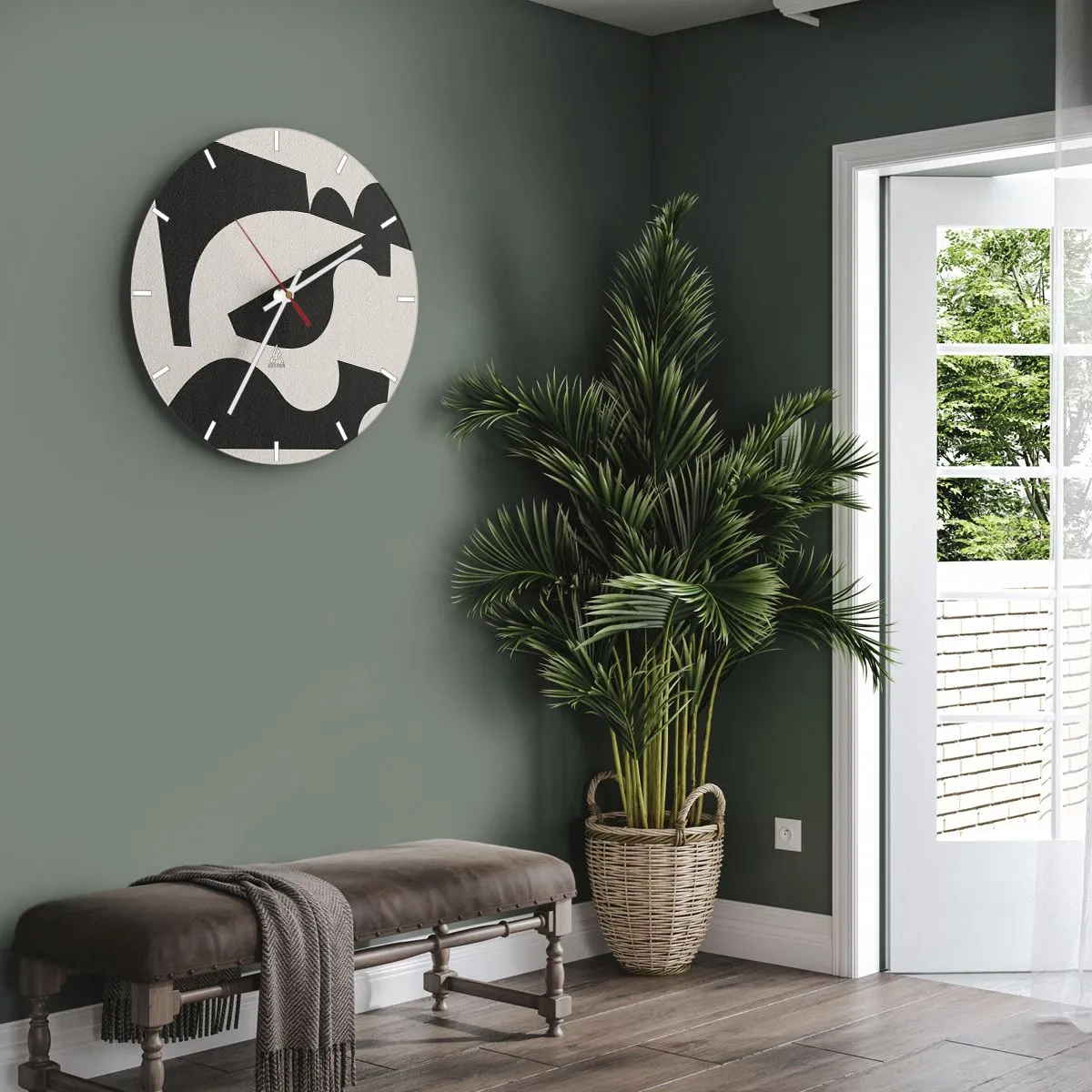 Relógio de parede - Relógio em vidro - Para automontagem - 40x40 cm