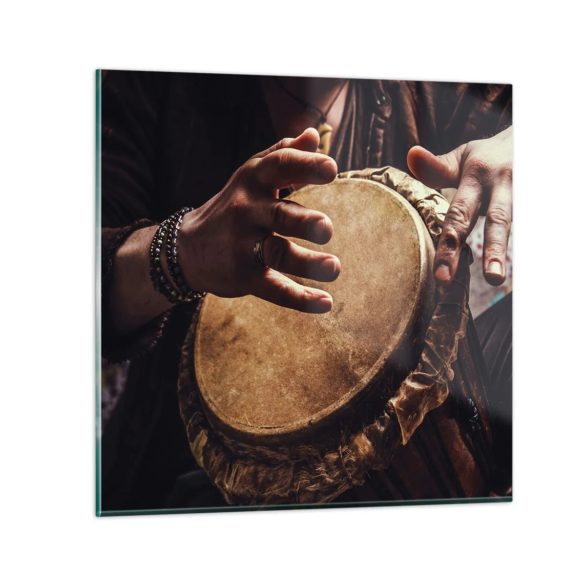 Quadro em vidro - No ritmo do coração - 60x60 cm