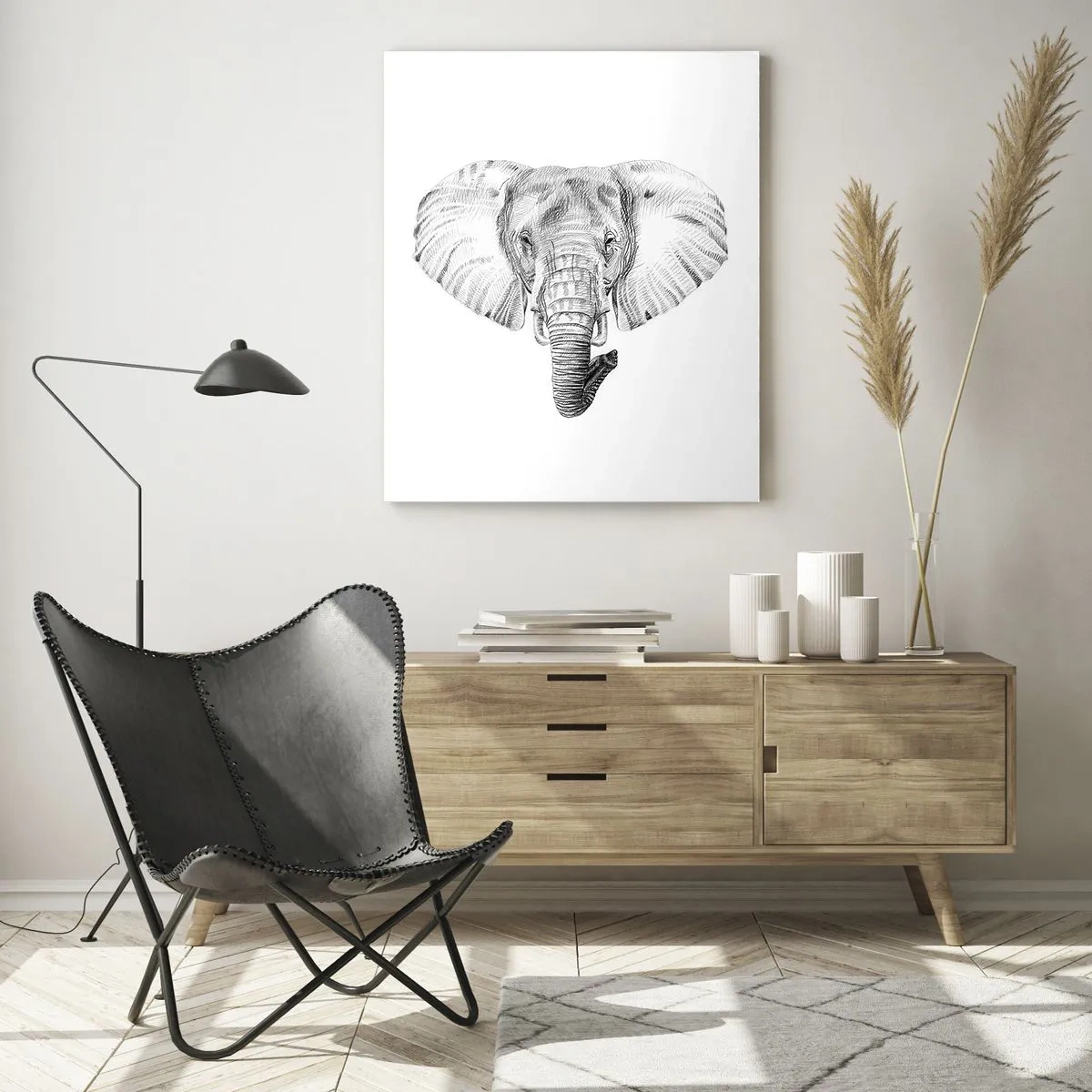 Quadro em vidro - Havia um elefante, grande como um elefante - 80x120 cm