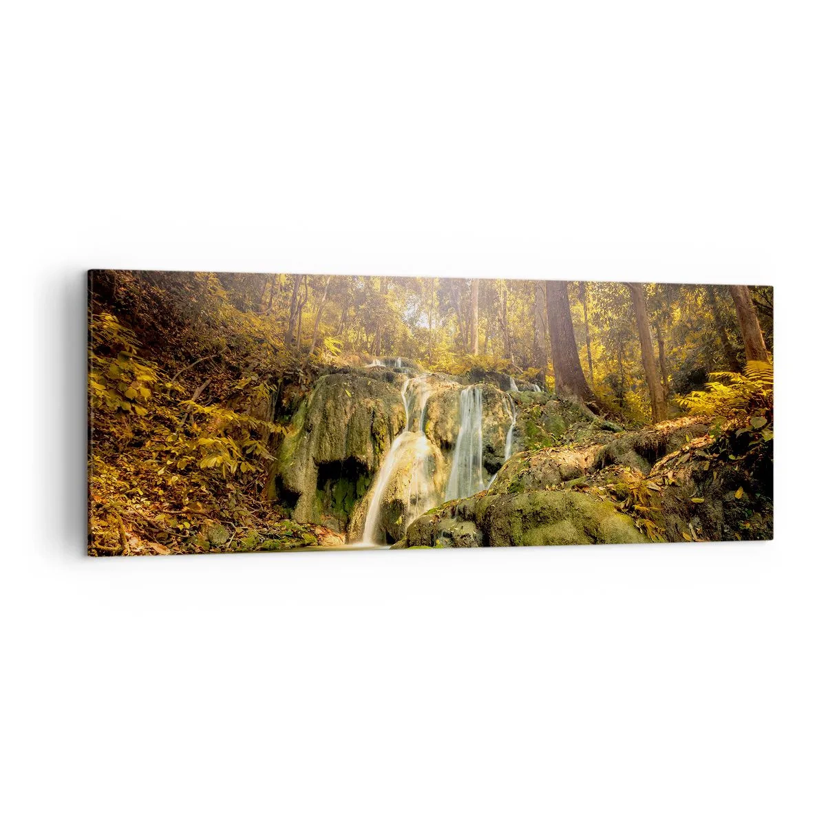 Quadro em tela - Cascata na floresta - 140x50 cm