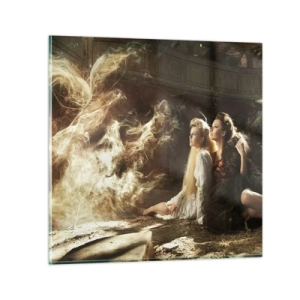 Quadro em vidro - E a poesia nasceu - 60x60 cm