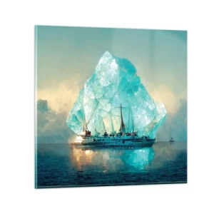 Quadro em vidro - Diamante Ártico - 50x50 cm
