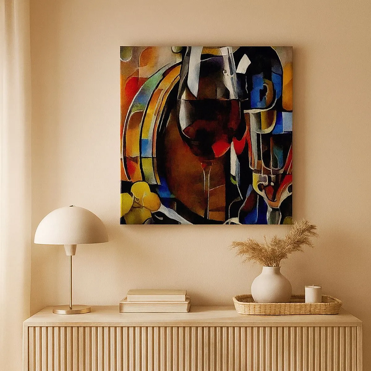 Quadro em tela - E o mundo ganha cor - 30x30 cm