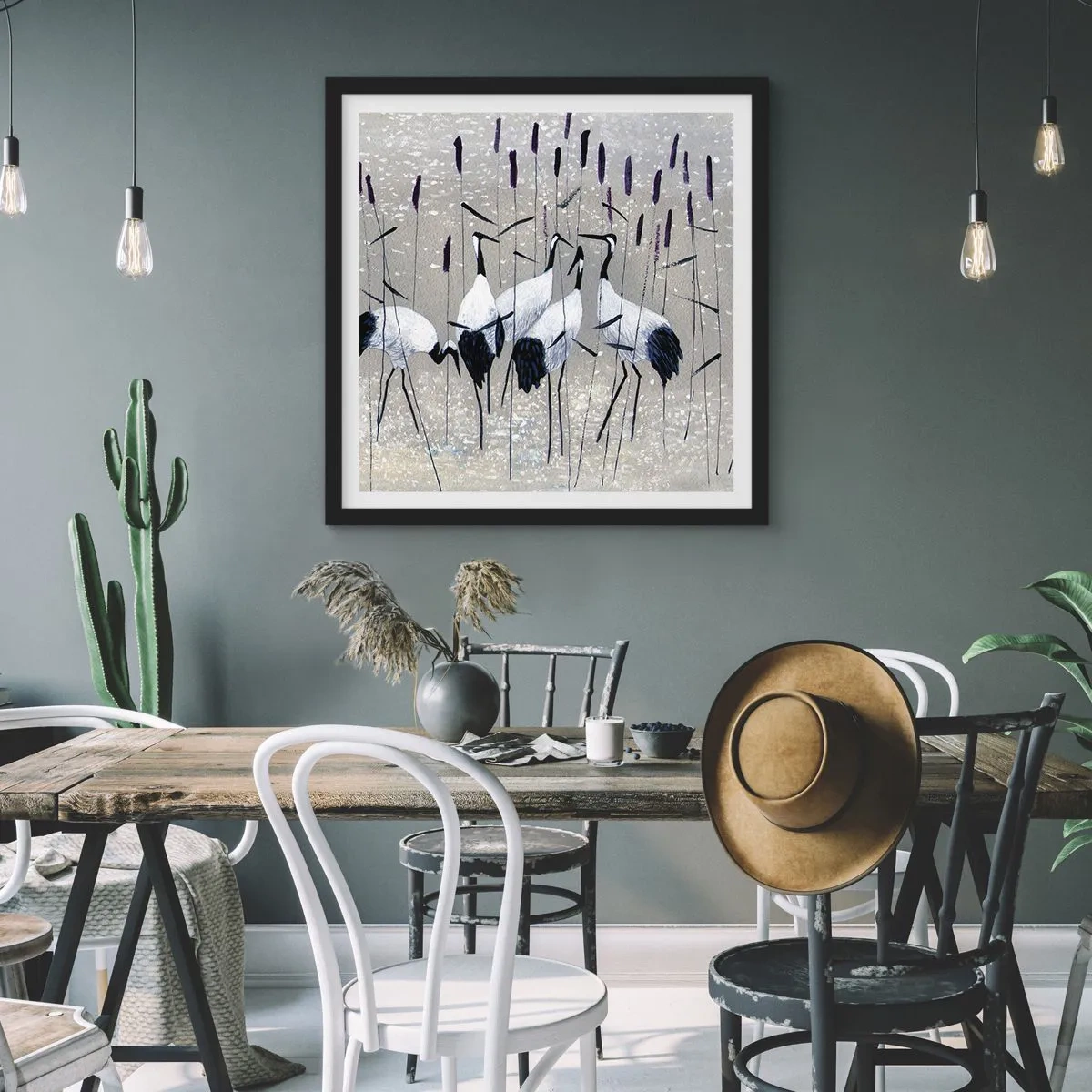 Pôster com moldura preta - Entre os seus - 60x60 cm