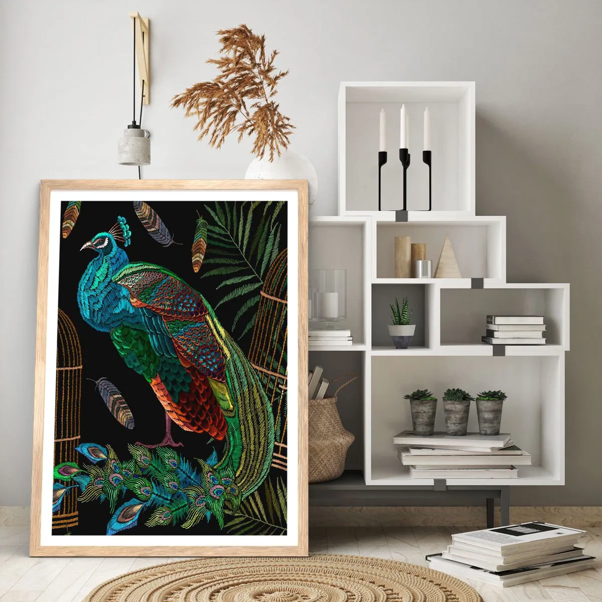 Pôster com moldura de carvalho claro - Em vestes reais - 30x40 cm