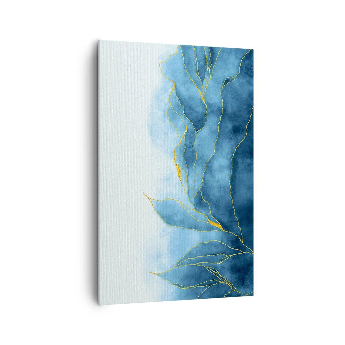 Quadro em tela - Azul dourado - 80x120 cm
