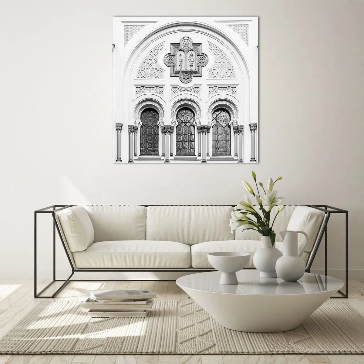 Quadro em vidro - Na fronteira das culturas - 50x50 cm