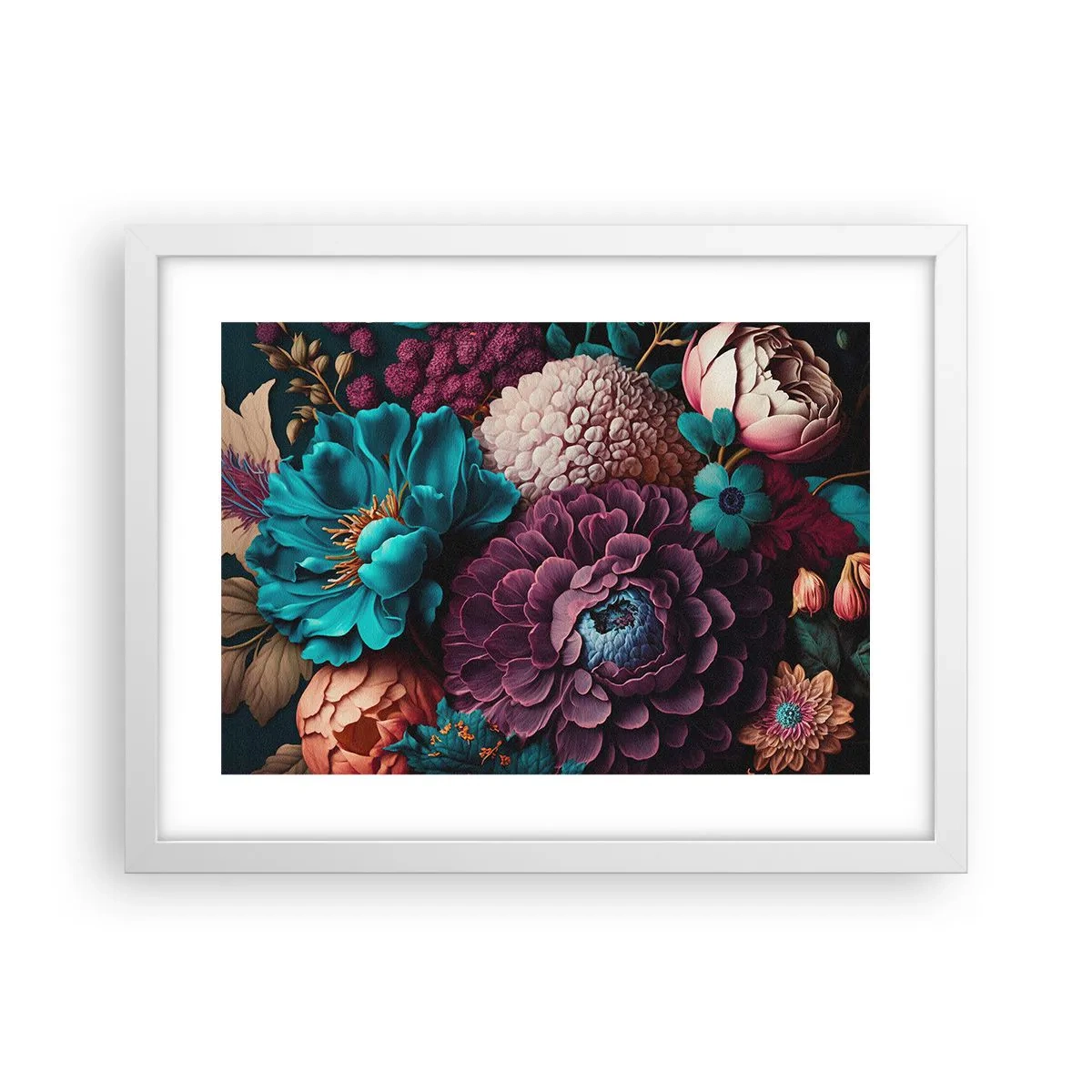 Pôster em moldura branca - Natureza em abundância - 40x30 cm